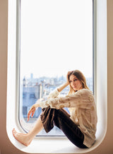 Pantacourt Velours Violet Brillant Brigitte