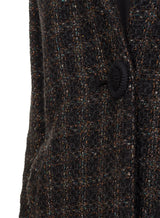 Manteau Laine et Lurex Elisabeth Marron