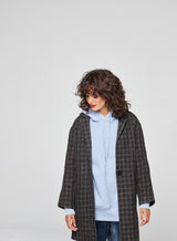 Manteau Laine et Lurex Elisabeth Marron