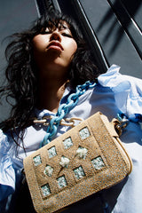 Chaîne Recyclée Bleu Ciel Sac Loumi