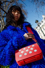 Sac Cuir Loumi Rose Vif
