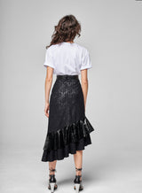 Jupe Vinyle et Dentelle Rodéo Noire