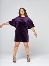Robe Velours Inès Violette
