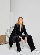 Pantalon Velours Inès Noir