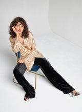 Pantalon Velours Inès Noir