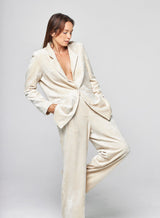 Pantalon Velours Inès Écru