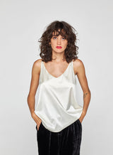 Top Soie Joséphine Ivoire