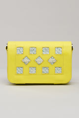 Sac Cuir Loumi Jaune Citron
