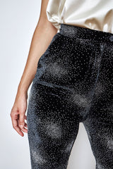 Pantalon Velours et Sequins Night Noir