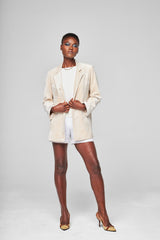 Veste Mana Velours Écru