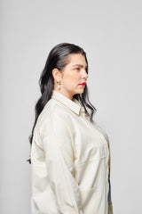 Chemise Boyfriend Adonis Coton Biologique Écru