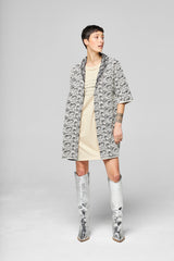 Veste Tweed Hanoï Écru et Noir