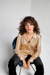 Chemise Boyfriend Métallisée Adonis Or