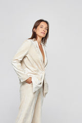 Veste Mana Velours Écru