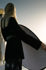 Veste Mana Velours Noir Shiny