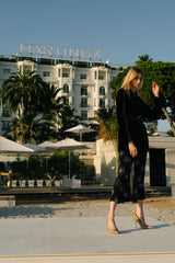 Pantalon Velours et Sequins Night Noir