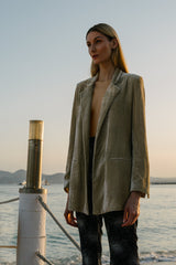 Veste Velours à Sequins Mana Camel