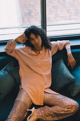 Chemise Boyfriend Adonis Rose Aquarelle