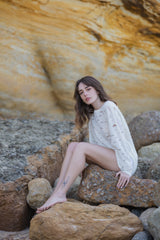 Pull Maille Ajourée Maeva Écru