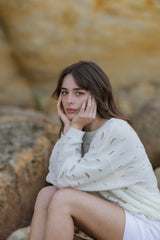 Pull Maille Ajourée Maeva Écru