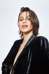 Veste Mana Velours Noir Shiny