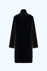 Manteau Long Velours Gaby Noir