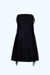 Robe Bustier Cuir Western Noir