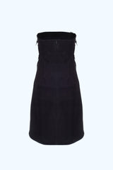 Robe Bustier Cuir Western Noir