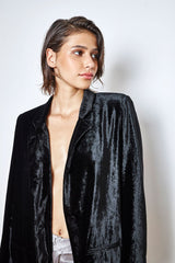 Veste Mana Velours Noir Shiny