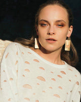 Pull Maille Ajourée Maeva Écru