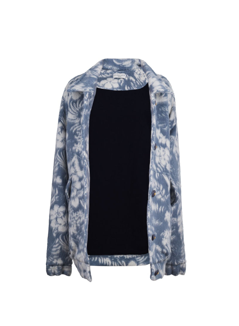 Bomber Laine Oversize Palerme Bleu