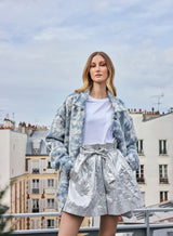 Bomber Laine Oversize Palerme Bleu